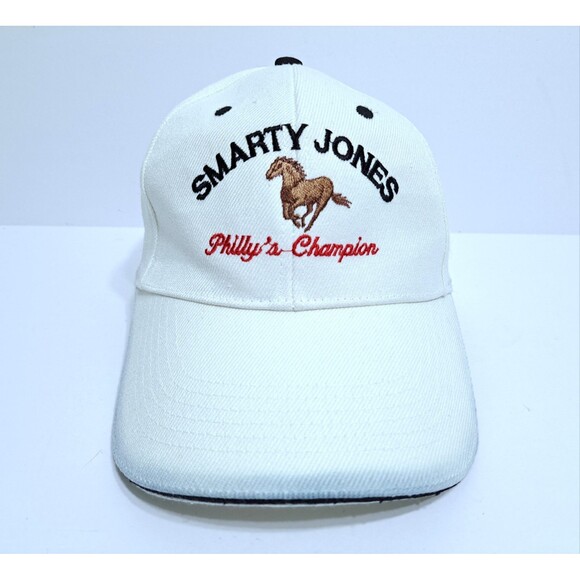 Smarty Jones Hat Cap Strapback  Philly's Champion Horse Racing Rare White - Picture 1 of 8